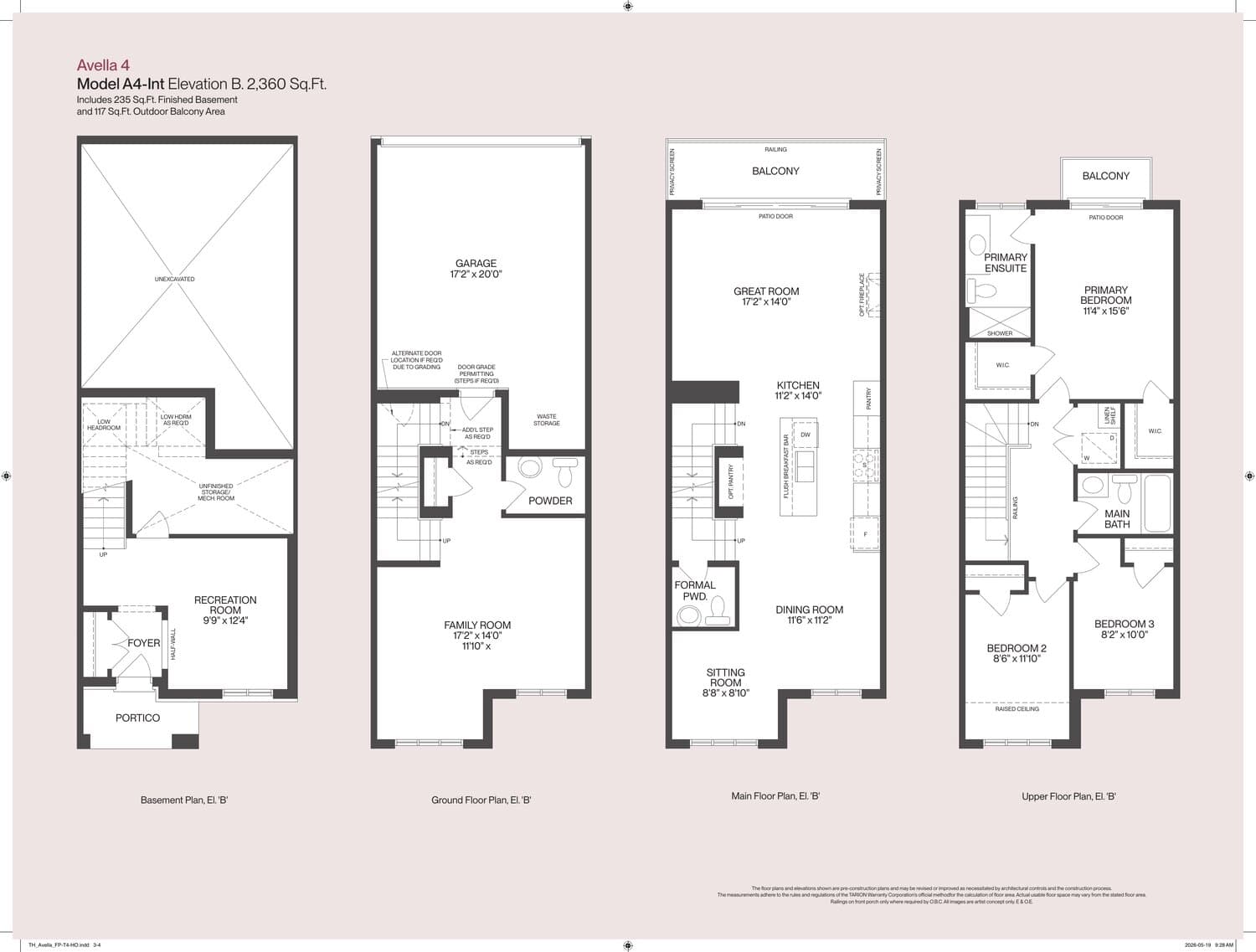 Avella 4 interior floor plan