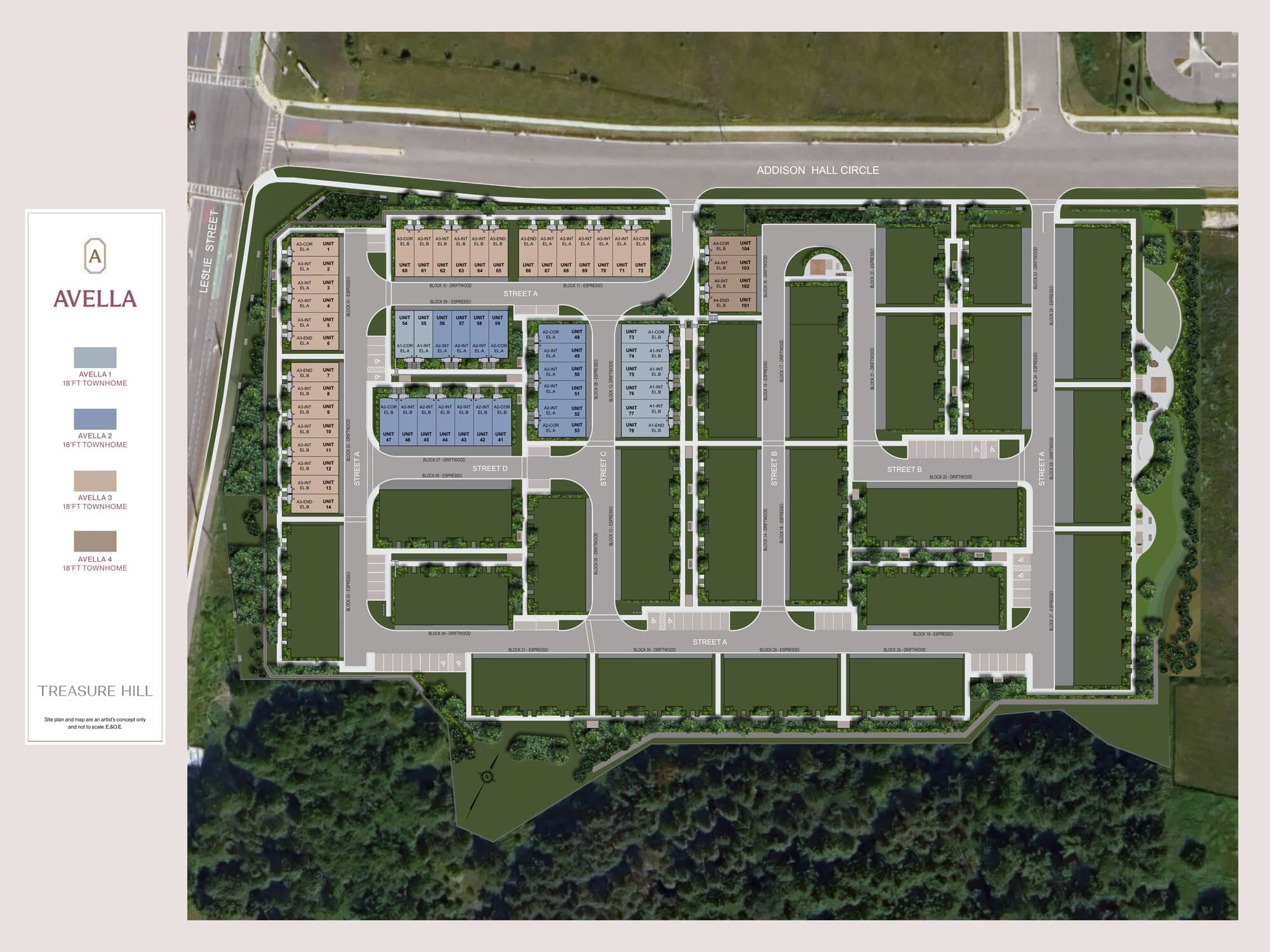 Avella site plan — artist's concept